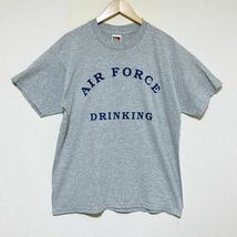 90’s FRUIT OF THE LOOM BEST プリントTシャツ AIR FORCE DRINKING サイズ L 90年代 ヴィンテージ_画像1