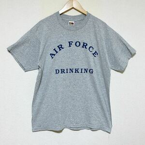 90’s FRUIT OF THE LOOM BEST プリントTシャツ AIR FORCE DRINKING サイズ L 90年代 ヴィンテージ
