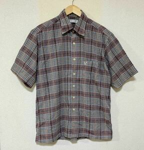 LYLE & SCOTT BLACK LABELla il and Scott Black Label sia soccer material check pattern short sleeves shirt size L