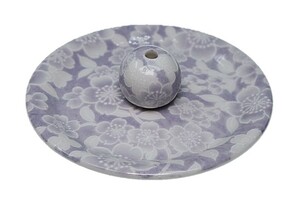  Sakura .. purple circle . plate fragrance establish fragrance length ceramics made in Japan ACSWEBSHOP original 9-54