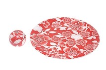 桜友禅 赤 丸香皿 お香立て お香たて 陶器 日本製 ACS WEB SHOPオリジナル 9-27_画像2