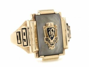 1960年 JOSTENS ビンテージ 10K ゴールド カレッジリング マザーオブパール 10金 無垢 美品 指輪