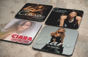 人気レア!《シアラ-Ciara》オリジナル・アルバム ジャケット デザイン コルク製 コースター 4個セット-9-12(3)