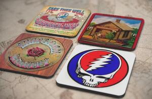 人気レア!《グレイトフル・デッド - Grateful Dead》オリジナル・アルバム ジャケット デザイン コルク製 コースター 4個セット-1-4(1)