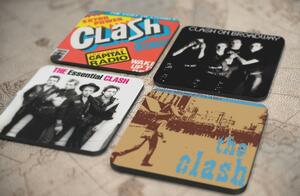 人気レア!《ザ・クラッシュ- The Clash》オリジナル・アルバム ジャケット デザイン コルク製 コースター 4個セット-9-12(3)