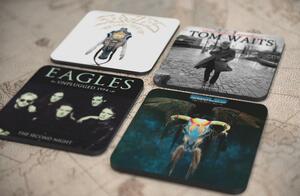 人気レア!《イーグルス - The Eagles》オリジナル・アルバム ジャケット デザイン コルク製 コースター 4個セット-9-12(3)