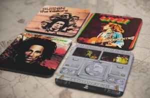 人気レア!《ボブ・マーリー-Bob Marley》オリジナル・アルバム ジャケット デザイン コルク製 コースター 4個セット-5-8(2)