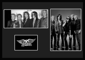 10種類!Aerosmith/エアロスミス/ROCK/ロックバンドグループ/証明書付きフレーム/BW/モノクロ/ディスプレイ (8-3W)