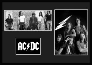 10種類!AC/DC/エーシー・ディーシー/ROCK/ロックバンドグループ/証明書付きフレーム/BW/モノクロ/ディスプレイ (7-3W)