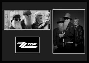 10種類!ZZ Top/ZZトップ/ジー・ジー・トップ/ROCK/ロックバンドグループ/証明書付きフレーム/BW/モノクロ/ディスプレイ (6-3W)