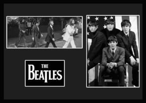 10種類!The Beatles/ザ・ビートルズ/ROCK/ロックバンドグループ/証明書付きフレーム/BW/モノクロ/ディスプレイ (8-3W)