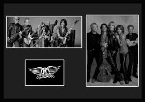 10種類!Aerosmith/エアロスミス/ROCK/ロックバンドグループ/証明書付きフレーム/BW/モノクロ/ディスプレイ (2-3W)