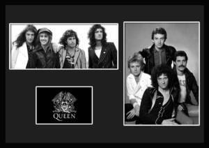 10種類!Queen/クイーン/ROCK/ロックバンドグループ/証明書付きフレーム/BW/モノクロ/ディスプレイ (9-3W)