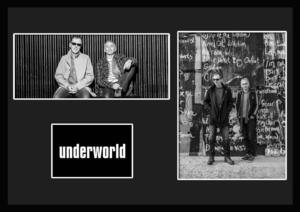 10種類!Underworld/アンダーワールド/ROCK/ロックバンドグループ/証明書付きフレーム/BW/モノクロ/ディスプレイ (4-3W)