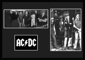 10種類!AC/DC/エーシー・ディーシー/ROCK/ロックバンドグループ/証明書付きフレーム/BW/モノクロ/ディスプレイ (4-3W)