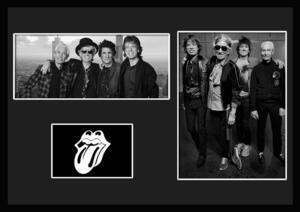 10種類!The Rolling Stones/ザ・ローリング・ストーンズ/ROCK/ロックバンド/証明書付きフレーム/BW/モノクロ/ディスプレイ(3-3W)