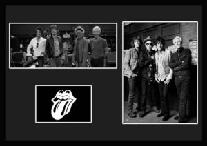 10種類!The Rolling Stones/ザ・ローリング・ストーンズ/ROCK/ロックバンド/証明書付きフレーム/BW/モノクロ/ディスプレイ(8-3W)