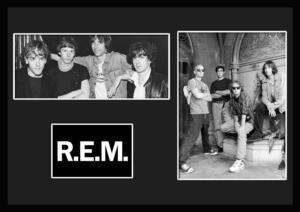 10種類!R.E.M./アール・イー・エム/ROCK/ロックバンドグループ/証明書付きフレーム/BW/モノクロ/ディスプレイ(3-3W)