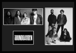 10種類!Soundgarden/サウンドガーデン/ROCK/ロックバンドグループ/証明書付きフレーム/BW/モノクロ/ディスプレイ(4-3W)