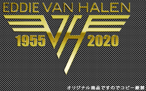 全18色!人気ロックバンドステッカー!Edward Van Halen/エドワード・ヴァン・ヘイレン/エディ/ギター/デカール/シール-1-メタリックゴールド