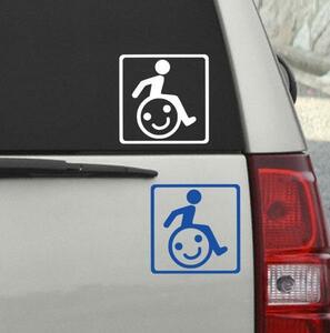  wheelchair Mark / wheelchair autograph / car sticker /Car/ Smile /4