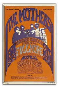 ブリキ看板【Rock Poster/ロックポスター】雑貨/ヴィンテージ/メタルプレート/レトロ/アンティーク風/37-The Mothers of Invention 1966