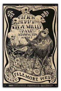 ブリキ看板【Rock Poster/ロックポスター】雑貨/ヴィンテージ/メタルプレート/レトロ/アンティーク風/49-Steve Miller 1968