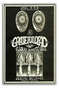 ブリキ看板【Rock Poster/ロックポスター】雑貨/ヴィンテージメタルプレート/レトロアンティーク風/151-Grateful Dead Avalon Concert 1969