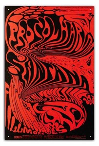 ブリキ看板【Rock Poster/ロックポスター】雑貨/ヴィンテージ/メタルプレート/レトロ/アンティーク風/130-Procol Harum 1968