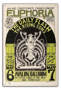 ブリキ看板【Rock Poster/ロックポスター】雑貨/ヴィンテージ/メタルプレート/レトロ/アンティーク風/80-Daily Flash 1966