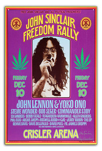 ブリキ看板【Rock Poster/ロックポスター】雑貨/ヴィンテージ/メタルプレート/レトロ/アンティーク風/66-John Sinclair Freedom 1970