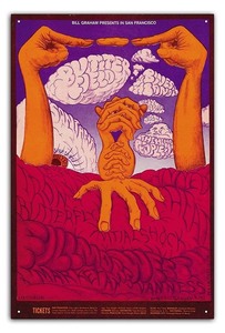 ブリキ看板【Rock Poster/ロックポスター】雑貨/ヴィンテージ/メタルプレート/レトロ/アンティーク風/73-Iron Butterfly 1968