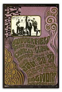 ブリキ看板【Rock Poster/ロックポスター】雑貨ヴィンテージ/メタルプレート/レトロアンティーク風/170-Butterfield Blues Band 1967