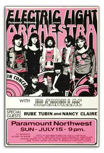 ブリキ看板【Rock Poster/ロックポスター】ヴィンテージ風メタルプレート/186-Electric Light Orchestra Paramount Northwest Concert 1973