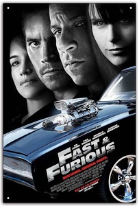 雑貨【ワイルド・スピード/The Fast and the Furious】人気映画シリーズ/メタルプレート/ブリキ看板/ヴィンテージ風/Tin Sign-4