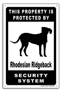 雑貨【Rhodesian Ridgeback/ローデシアン・リッジバック】Dog/ドッグ/犬/イヌ/セキュリティサインメタルプレート/ブリキ看板/Tin Sign-179