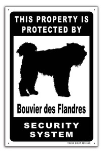 雑貨【Bouvier des Flandres/ブービエ・デ・フランダース】dog/犬/イヌ/セキュリティサイン/メタルプレート/ブリキ看板/Tin-66