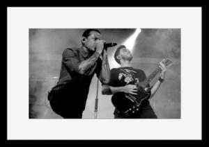 BW:人気ロックバンド!リンキン・パーク/Linkin Park/モノクロ写真フレームマット付-12