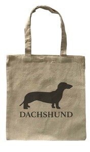 Dog Canvas tote bag/愛犬キャンバストートバッグ【Dachshund/ダックスフント】イヌ/ペット/シンプル/モノクロ/ナチュラル-150