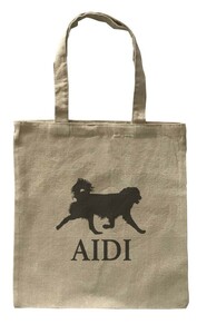 Dog Canvas tote bag/愛犬キャンバストートバッグ【Aidi Dog/アイディ・ドッグ】イヌ/ペット/シンプル/モノクロ/ナチュラル-3