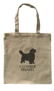 Dog Canvas tote bag/愛犬キャンバストートバッグ【Clumber Spaniel Dog/クランバー・スパニエル・ドッグ】イヌ/ペット/ナチュラル-132