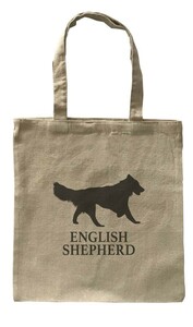 Dog Canvas tote bag/愛犬キャンバストートバッグ【English Shepherd Dog/イングリッシュ・シェパード・ドッグ】イヌ/ナチュラル-170