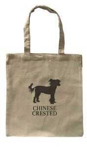 Dog Canvas tote bag/愛犬キャンバストートバッグ【Chinese Crested Dog/チャイニーズ・クレステッド・ドッグ】イヌ/ナチュラル-125