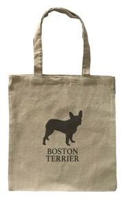 Dog Canvas tote bag/愛犬キャンバストートバッグ【Boston Terrier/ボストン・テリア】イヌ/ペット/シンプル/モノクロ/ナチュラル-83