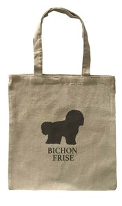 Dog Canvas tote bag/愛犬キャンバストートバッグ【Bichon Frise/ビション・フリーゼ】イヌ/ペット/シンプル/モノクロ/ナチュラル-63