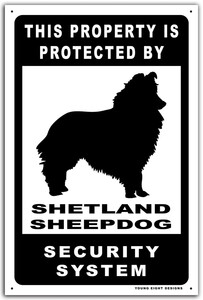 雑貨【Shetland Sheepdog/シェットランド・シープドッグ】dog/犬/イヌ/セキュリティサイン/メタルプレート/ブリキ看板/Tin Sign/16