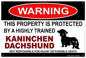 雑貨【kaninchen.dachshund/カニンヘンダックスフント】WARNING/Dog/ドッグ/犬/警告/ヤードサイン/メタルプレート/ブリキ看板/Tin Sign-54