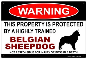 雑貨【Belgian Sheepdog/ベルジアン・シェパード・ドッグ】WARNING/Dog/ドッグ/犬/警告/ヤードサイン/メタルプレート/ブリキ看板/Tin Sign8