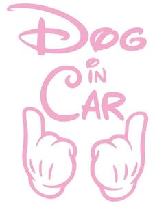 18色!ドッグインカー ステッカー!Dog in car Sticker /車用/シール/ Vinyl/Decal /ステッカー/バイナル/デカール/ピンク/pink-1