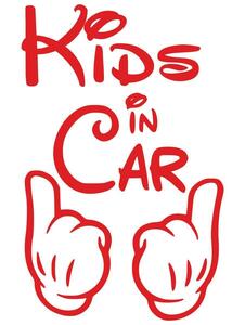 18色!キッズインカー ステッカー!Kids in car Sticker /車用/シール/ Vinyl/Decal /ステッカー/バイナル/デカール/赤/レッド/red-1